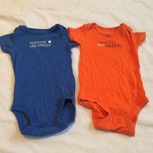 2 Piece Lot of Carter’s Onesies 3 Months